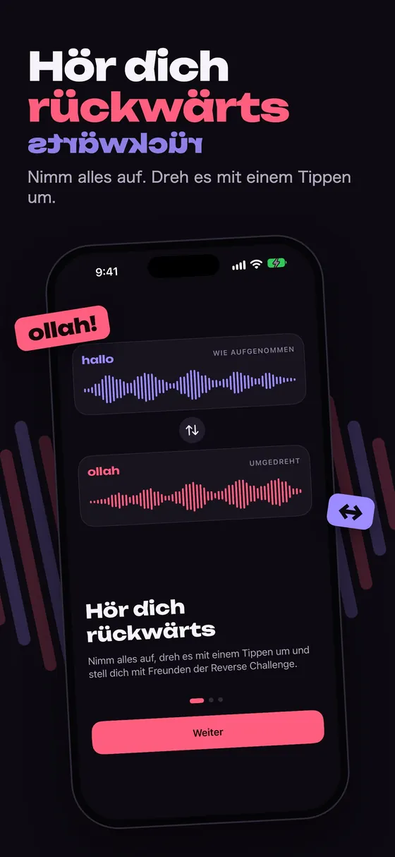 Reversy: Nimm deine Stimme auf und hör sie rückwärts