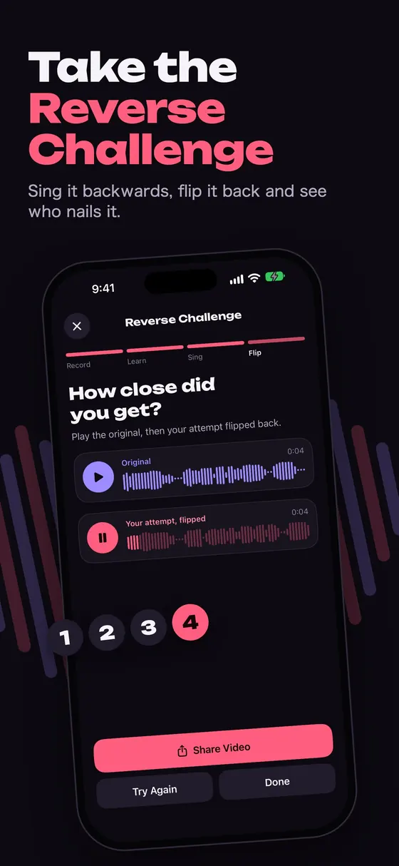 Reversy Reverse Challenge: sing it backwards and flip it