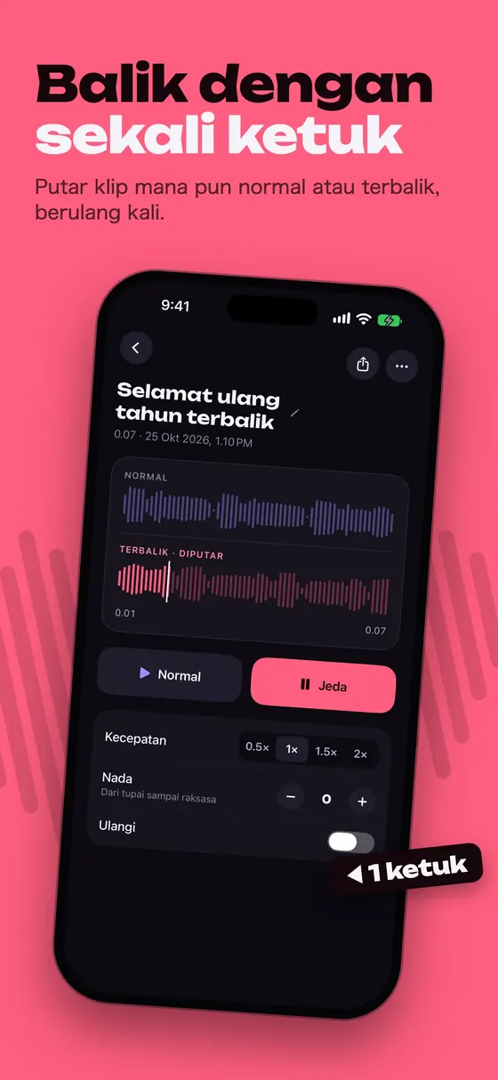 Reversy memutar rekaman apa saja secara terbalik dengan sekali ketuk