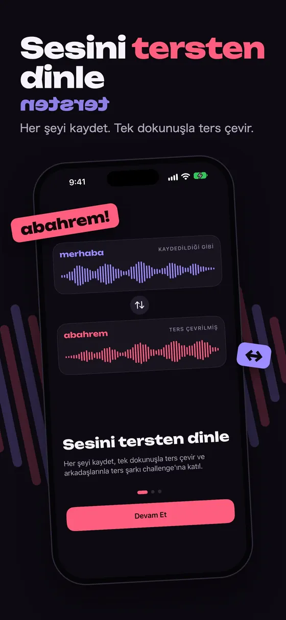 Reversy: sesini kaydet ve tersten dinle