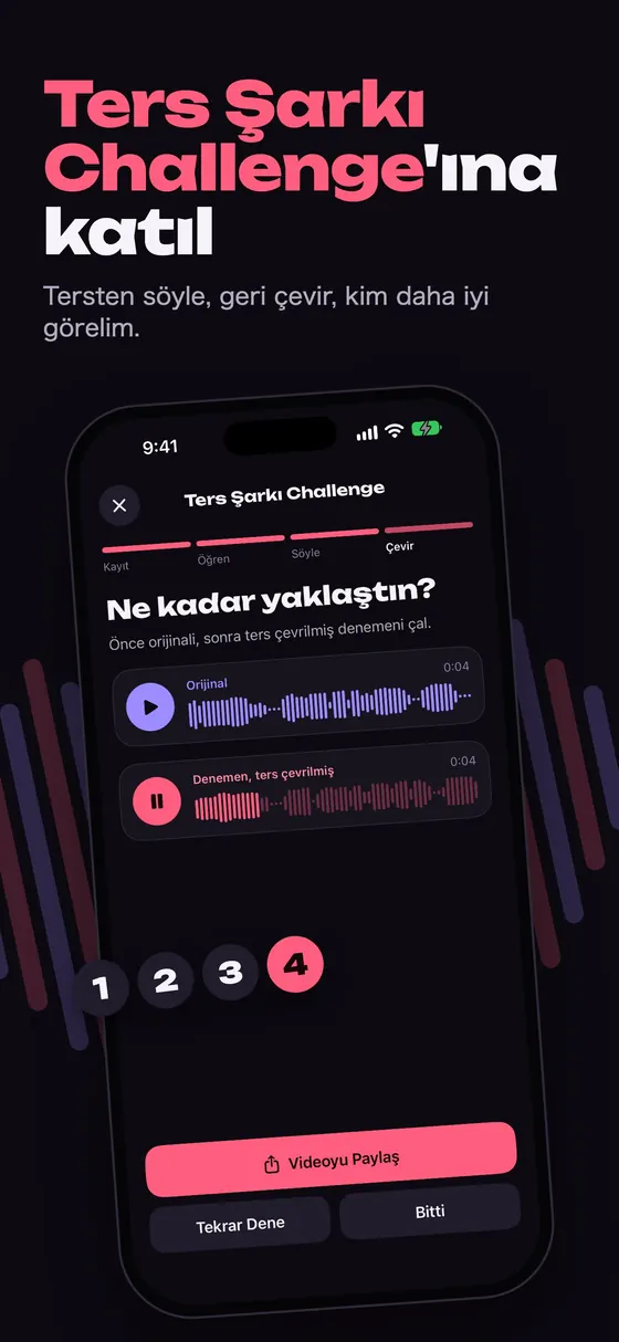 Reversy Ters Şarkı Challenge: tersten söyle ve ters çevir