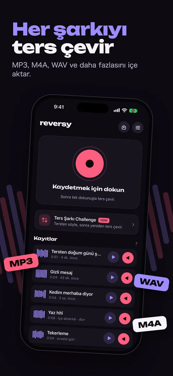 Kayıtlarını saklayan Reversy kitaplığı